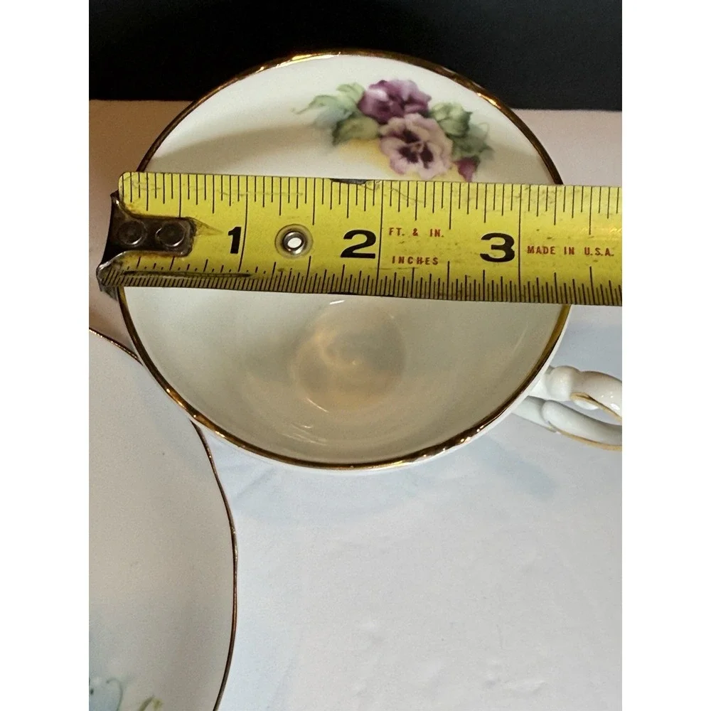 Royal Patrician Purple Pansy Bone China Tea Cup & Saucer England Floral